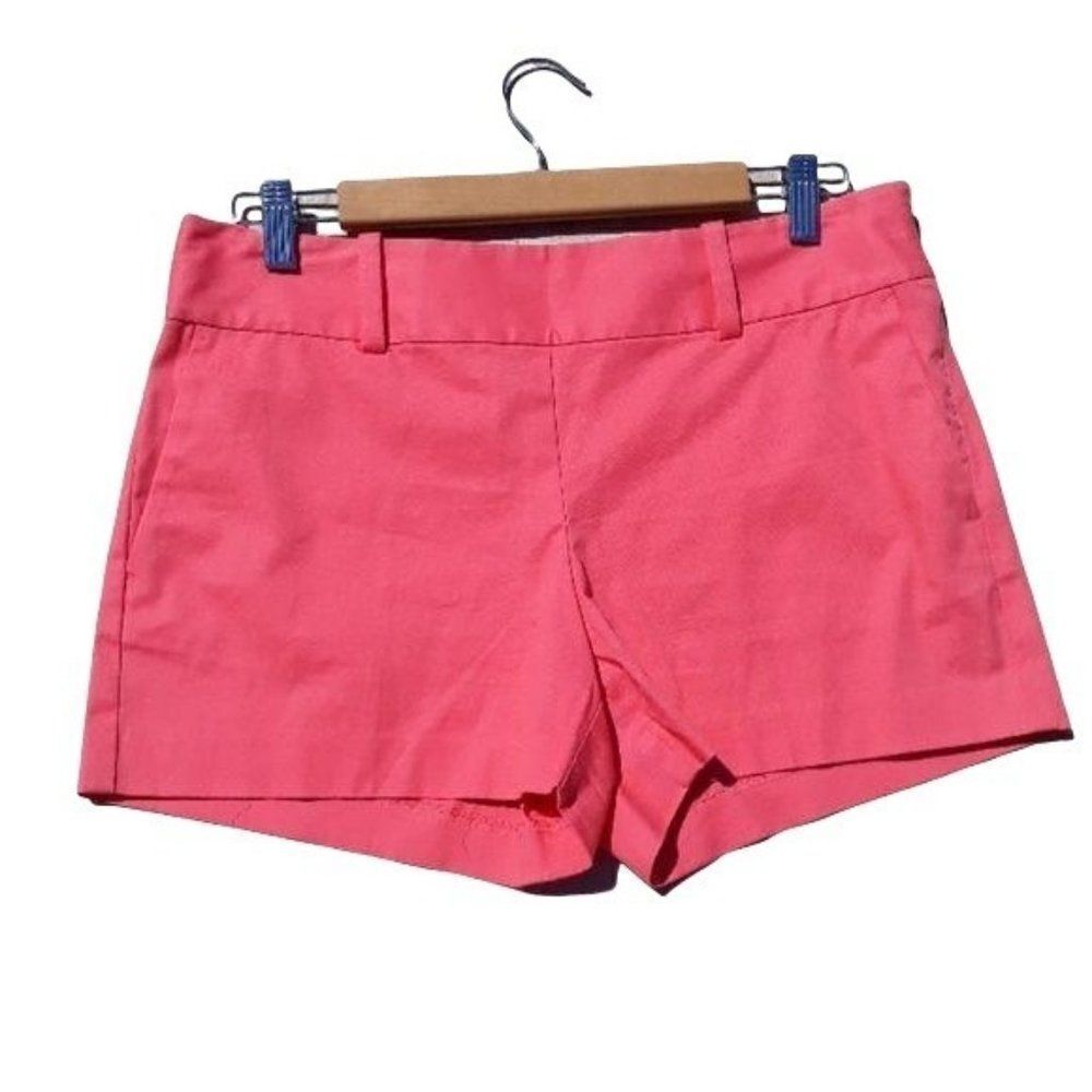 Ann Taylor City‎ Shorts High Rise Short Shorts Cotton 4 Pocket Coral Sz 6P